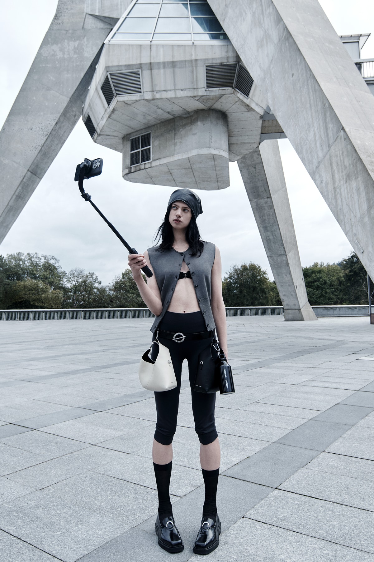 lily mcmenamy, model, samsoe samsoe, boots, leather jacket, bags, sunglasses