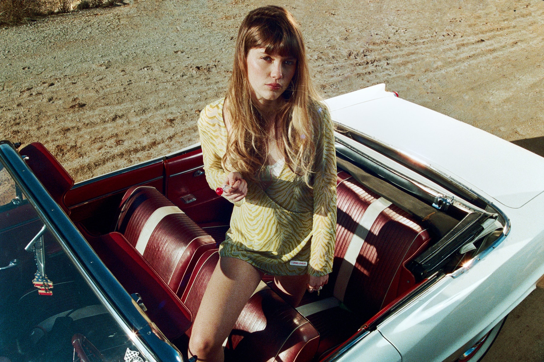 hand over, spain, models, man, car, sequins, boxers, lace slips, boots