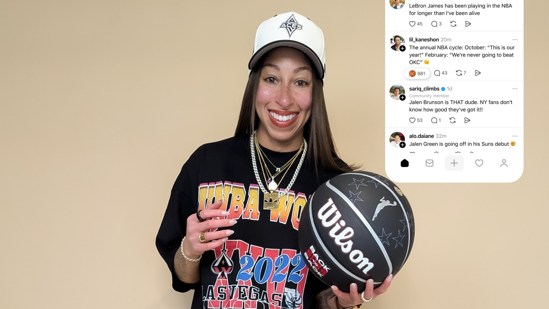 threads communities feature wnba basketball lachina robinson arielle chambers taja tj keasel community conversation 