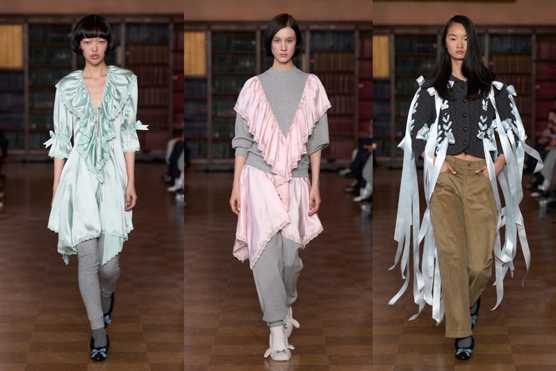 Sandy Liang, fashion, runway, catwalk, new york fashion week, bows, lace, frills, clothes, womenswear