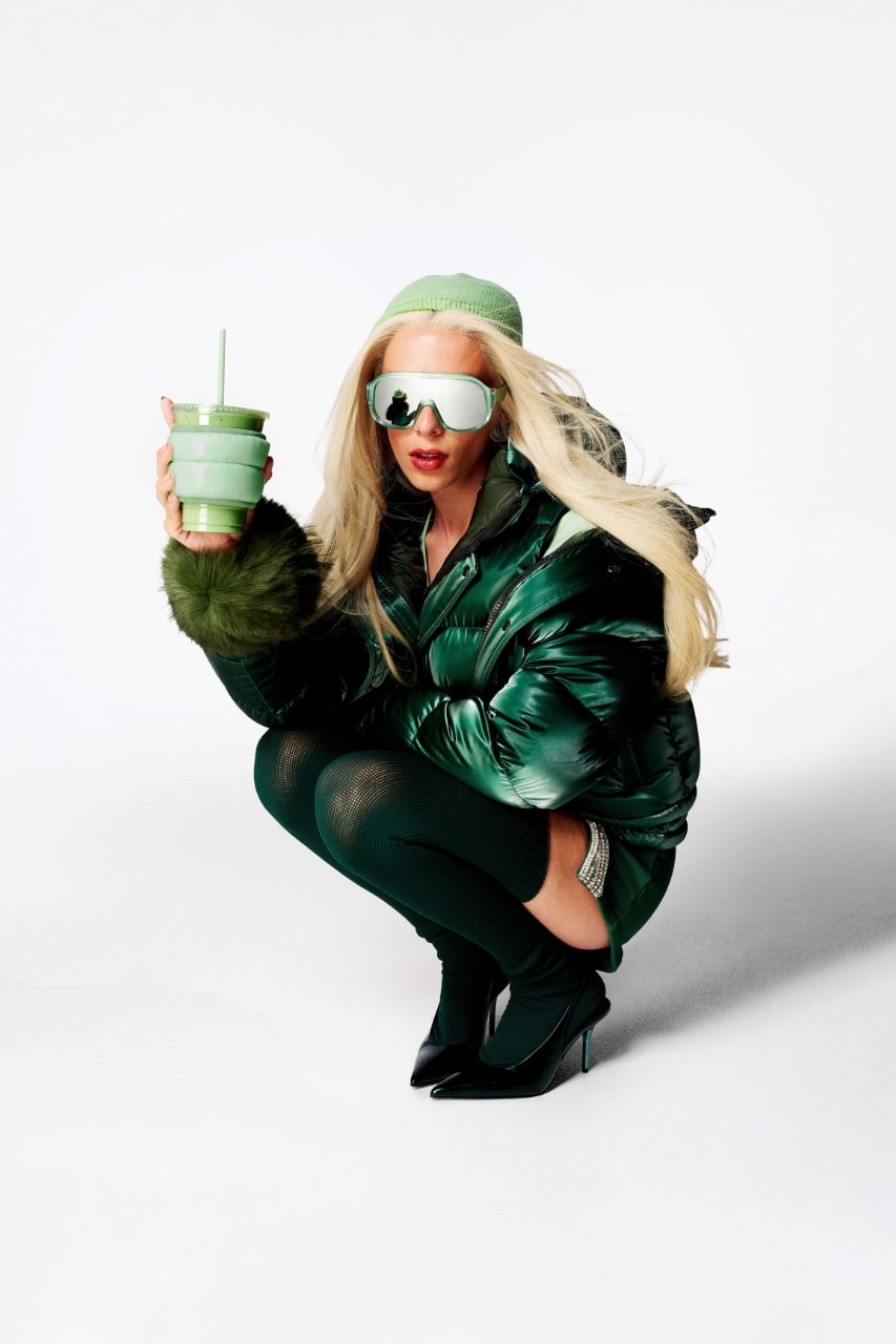 Blank Street, matcha, coffee, london, fashion week, puffer jacket, accessories, campaign, shoot, ella snyder