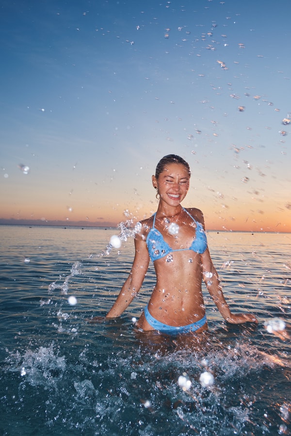 Iris Law, victoria's secret pink, frankies bikinis, collaborations, swimwear, campaigns, fashion, beach, models