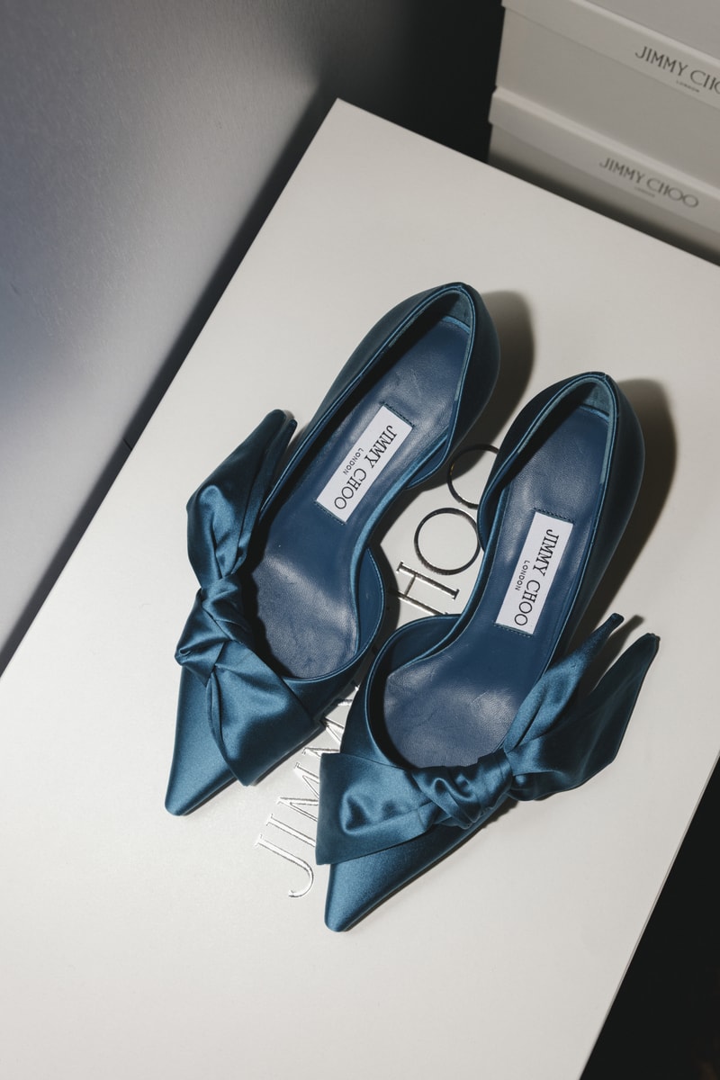 jimmy choo, lace heels, design studio, milan, boots, bags, leather
