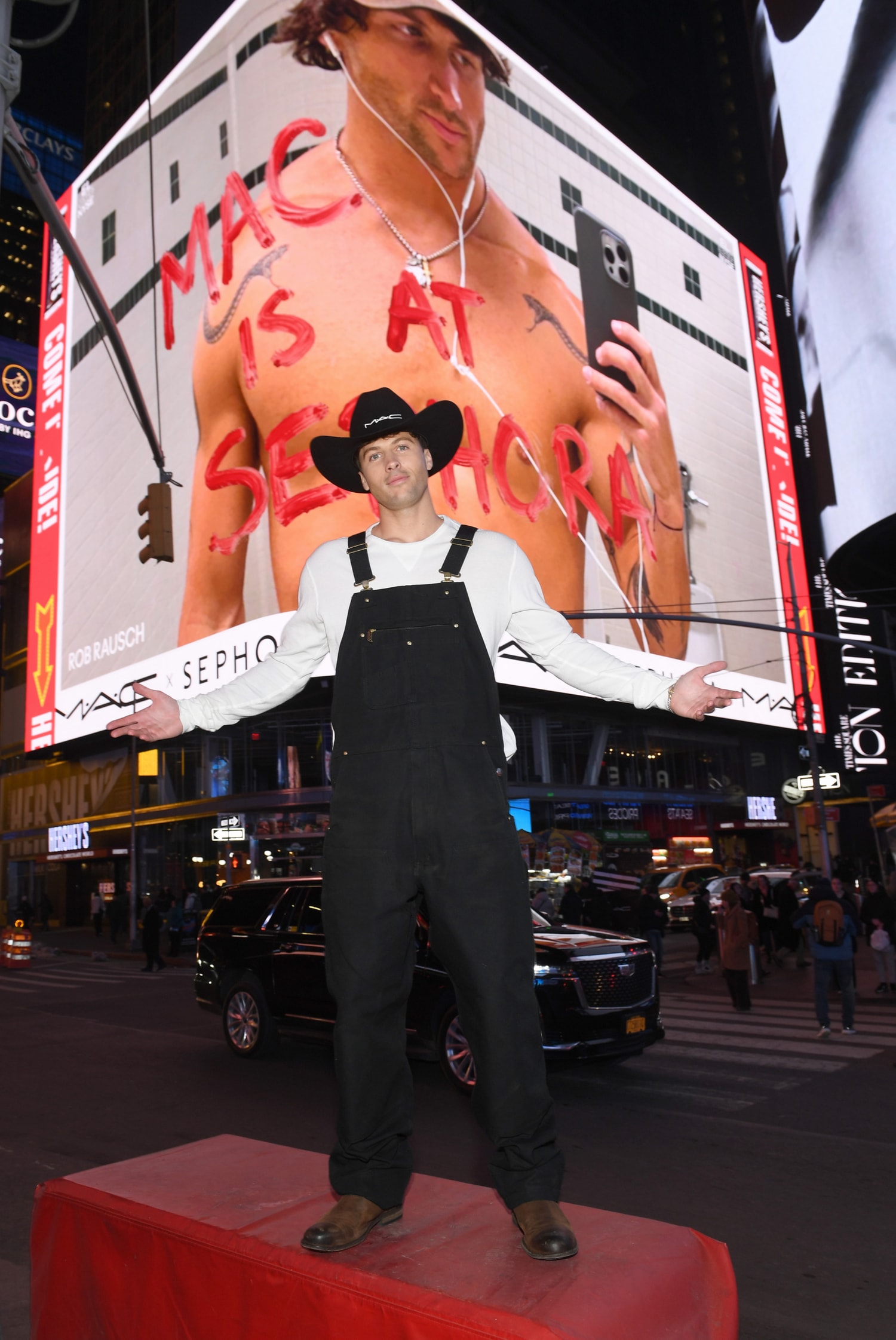 Rob Rausch, MAC Cosmetics, Sephora, Times Square Billboard, Makeup, The Traitors, Love Island USA