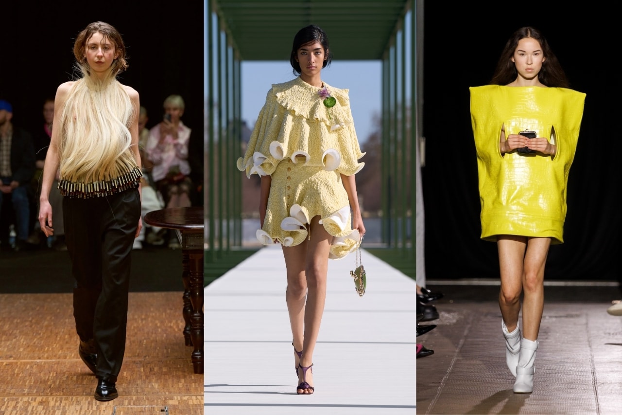 paris fashion week, runway, chair dress, hairy, hodakova, models, gardens, dior, mcqueen