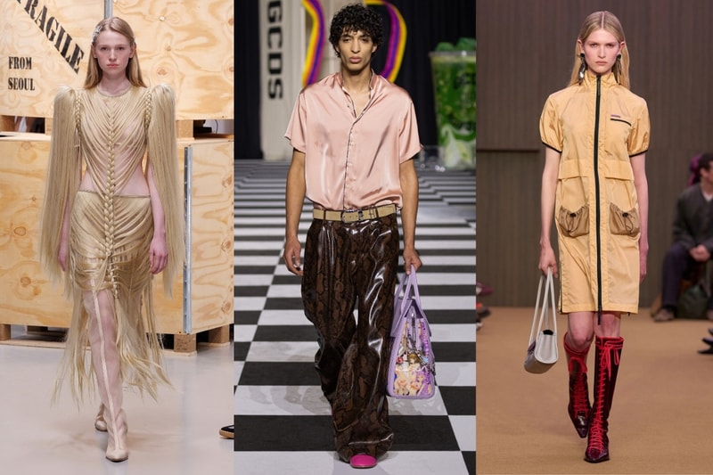 runway, milan, london, paris, new york, hair, lace up boots, leather trousers, snake print, texture