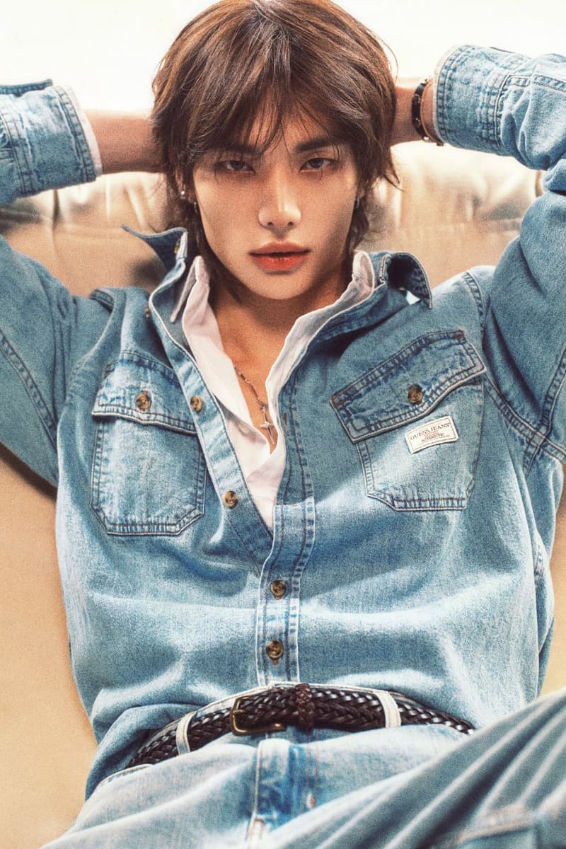 Stray Kids, Hyunjin, GUESS, GUESS JEANS, Denim, Campaigns, K-Pop, Idols, K-Pop Idols, Boy Bands, Fashion