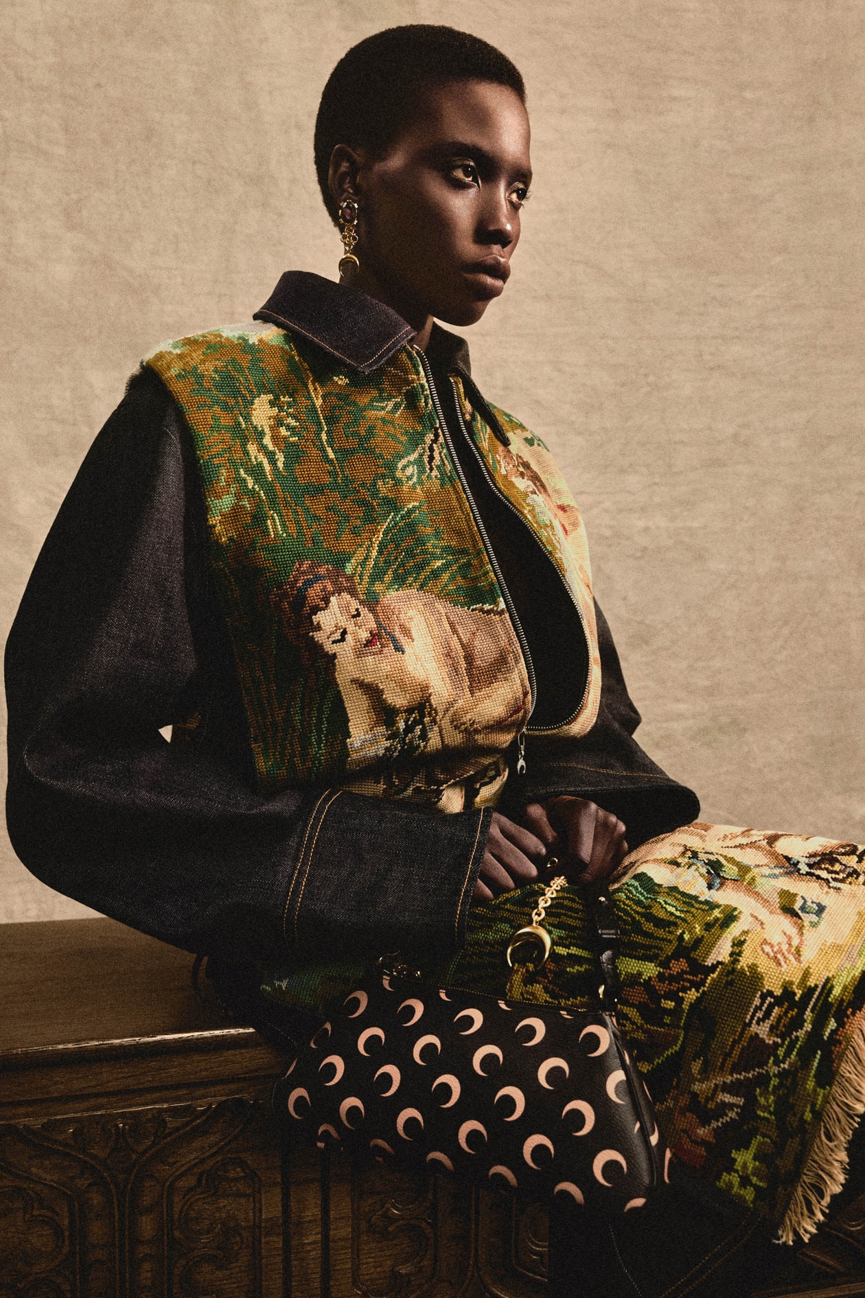 Marine serre, Mona Lisa, puzzle dress, Paris, collection 