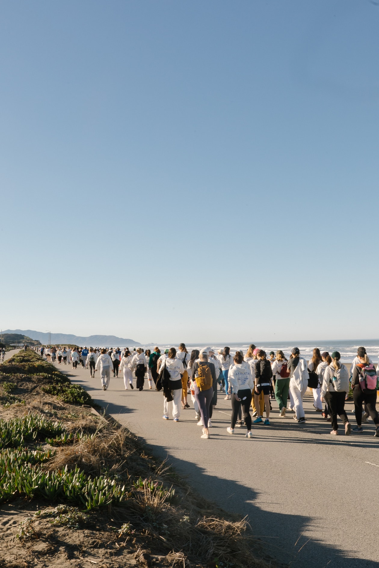 athleta international women's day women's history month bay area san francisco cold plunge ocean plunge walk wellness fitness female-first brands initiatives