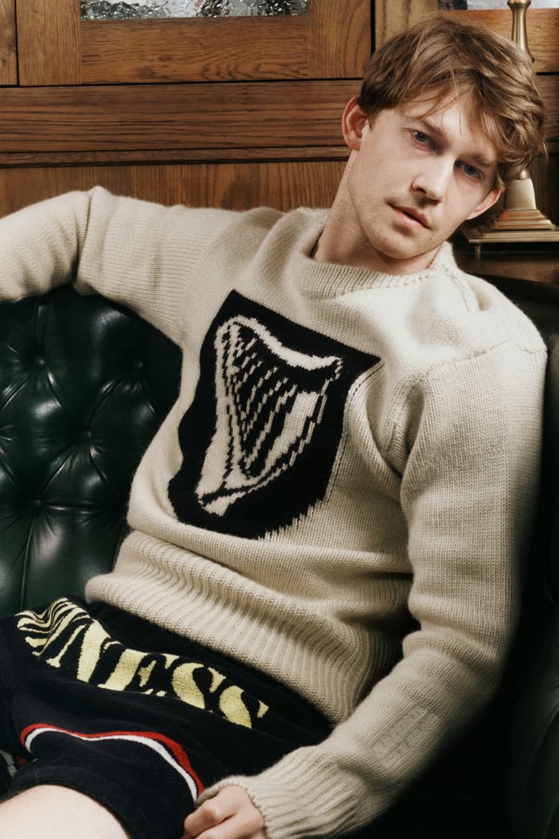 Little Simz, Joe alwyn, jw anderson, guinness, fashion, collaborations, campaigns, sweaters, knitwear, models, clothing