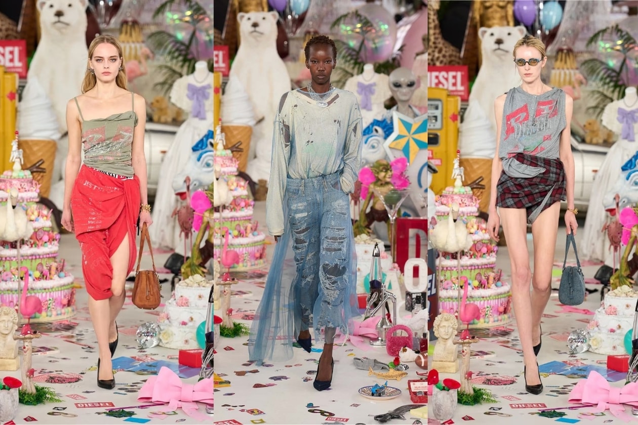 runway, fashion week, fashion, tendências, bagunça, roupas, destroyed, maquiagem, beleza, Diesel, Sinead Gorey, Natasha Zinko, modelos