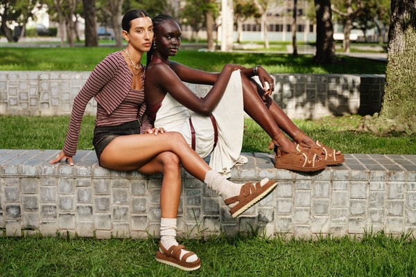 Elsa Hosk, rina sawayama, ugg, summer, shoes, footwear, campaigns, models, sandals