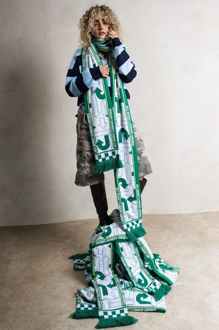 Hattie Crowther, Football Scarves, Subway, Women's League Cup, Women's League Cup Final, Manchester United, Chelsea, Women's Football, Sustainability, Fashion, Women's Soccer, WSL