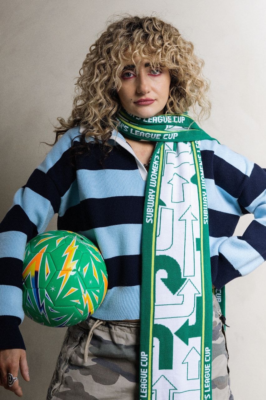 Hattie Crowther, Football Scarves, Subway, Women's League Cup, Women's League Cup Final, Manchester United, Chelsea, Women's Football, Sustainability, Fashion, Women's Soccer, WSL