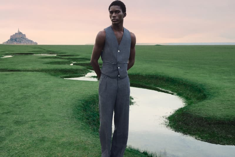 jacquemus, woman, bag, field, grass, model, sitting on a chair