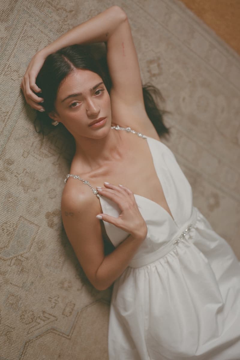 maje, luna blaise, fashion, campaign, photography, photo shoot, collections, clothing, white, dresses, models