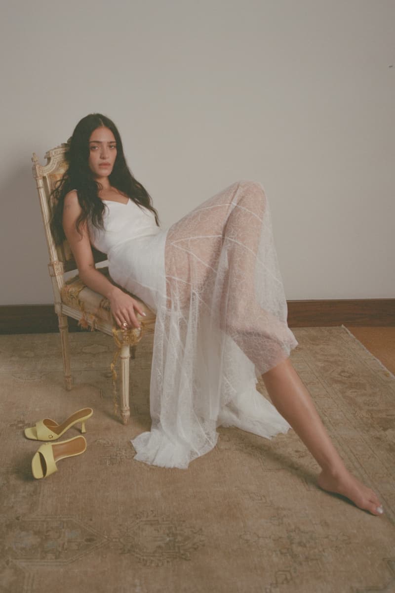 maje, luna blaise, fashion, campaign, photography, photo shoot, collections, clothing, white, dresses, models