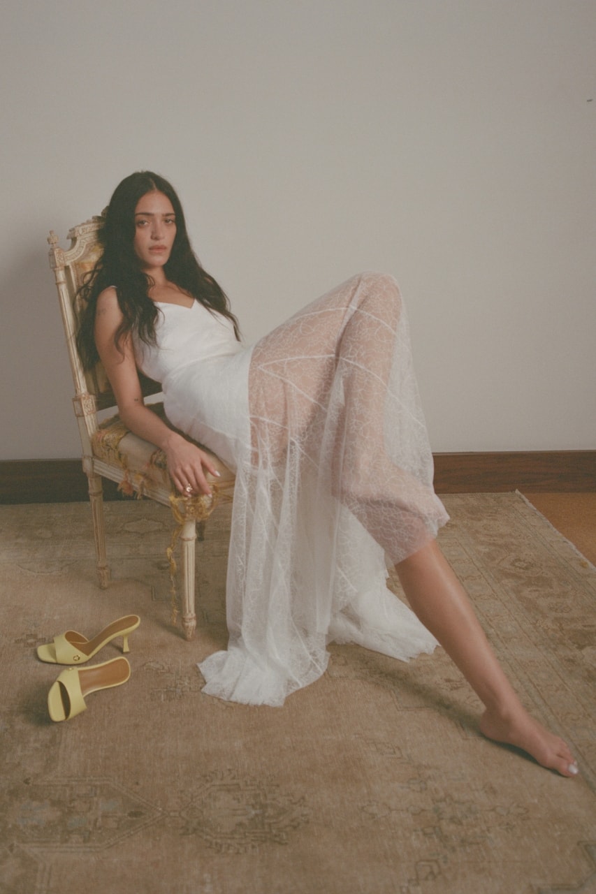 maje, luna blaise, fashion, campaign, photography, photo shoot, collections, clothing, white, dresses, models