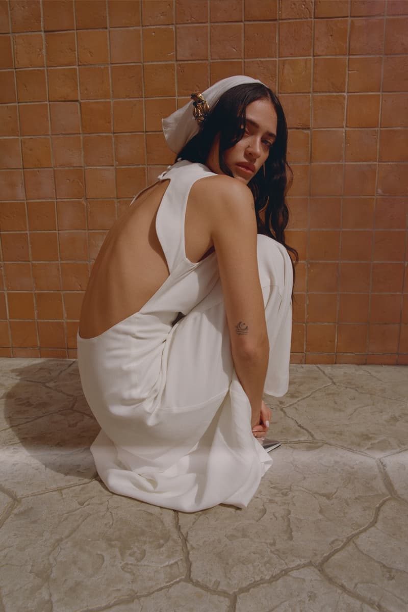 maje, luna blaise, fashion, campaign, photography, photo shoot, collections, clothing, white, dresses, models