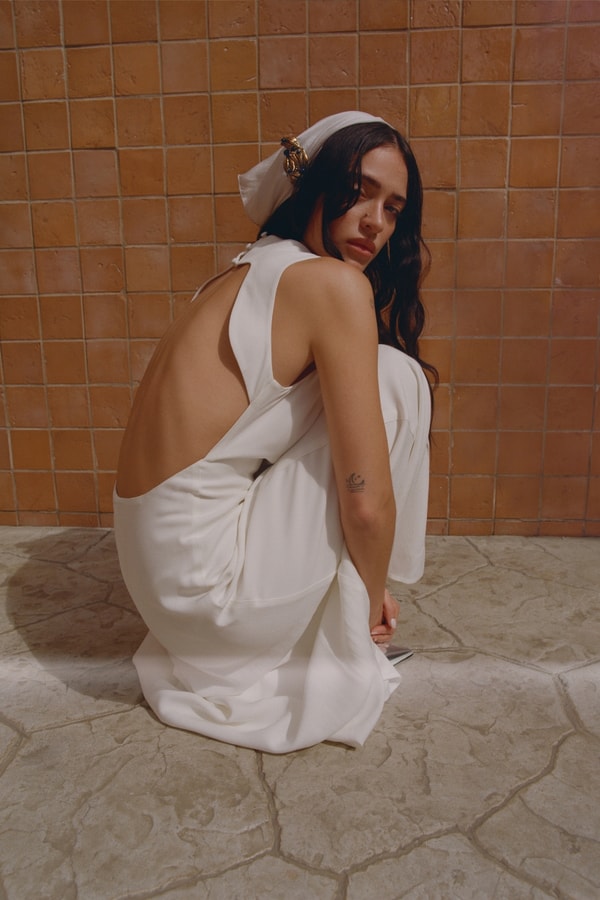 maje, luna blaise, fashion, campaign, photography, photo shoot, collections, clothing, white, dresses, models