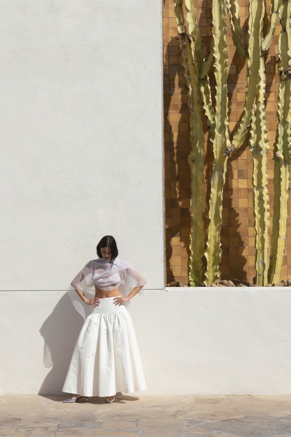 maje, luna blaise, fashion, campaign, photography, photo shoot, collections, clothing, white, dresses, models
