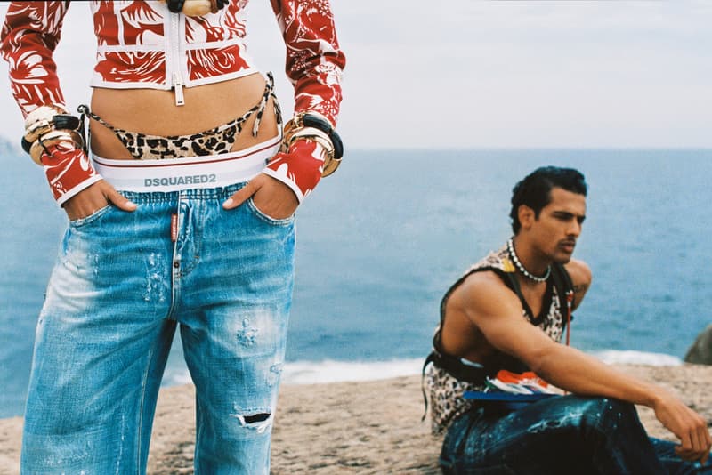 dsquared2, summer, campaign, models, swimwear, men, beach, cliff, sea