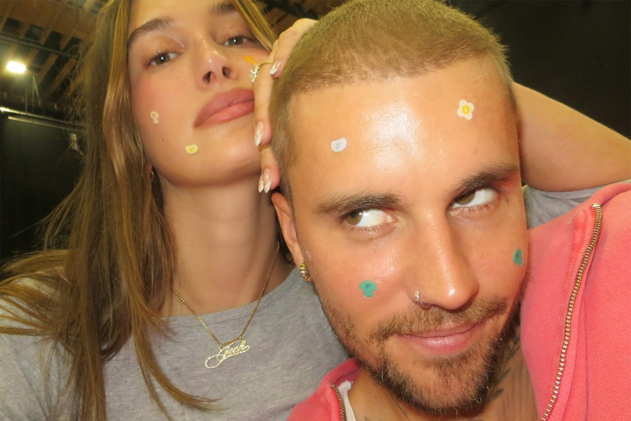 Justin Bieber, Hailey Bieber, Rhode, The Biebers Capsule, Spotwear, Peptide Lip Treatment Caramelized Banana, Peptide Eye Prep Banana Peel