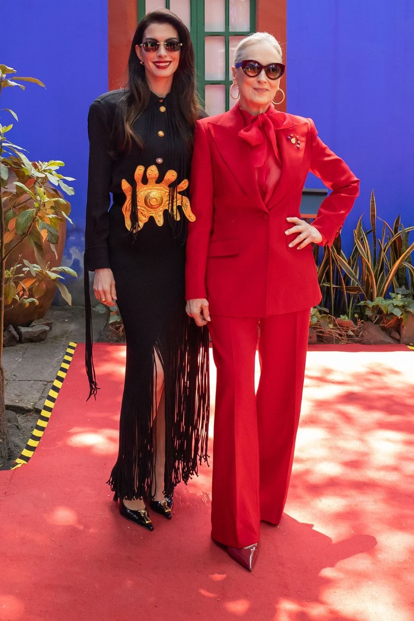 The Devil Wears Prada 2, Movies, Films, Press tours, Premieres, Anne Hathaway, Meryl Streep, Fashion, Balenciaga, Prada, vaquero, Schiaparelli, Saint Laurent, Celine, Susan Fang