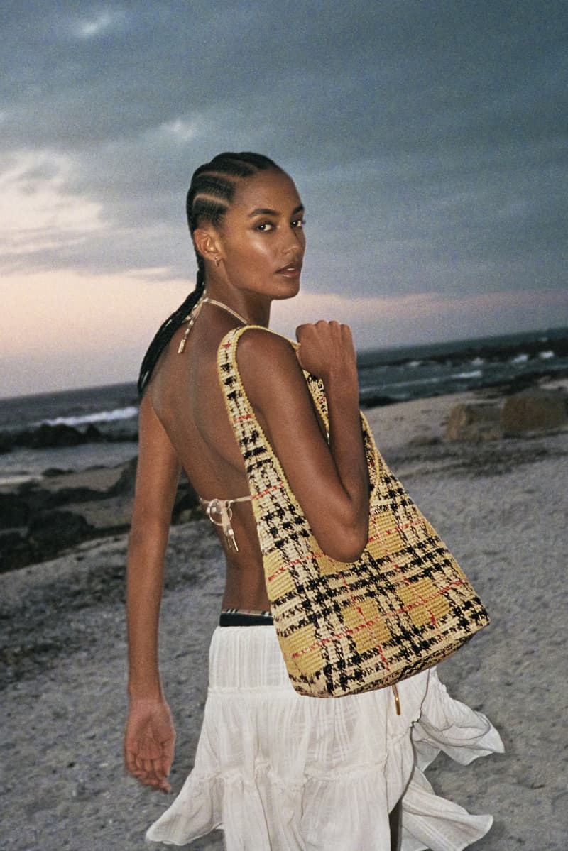 simone ashley, burberry, nova check bikini, tom blythe, alva claire, swimwear, sea, beach