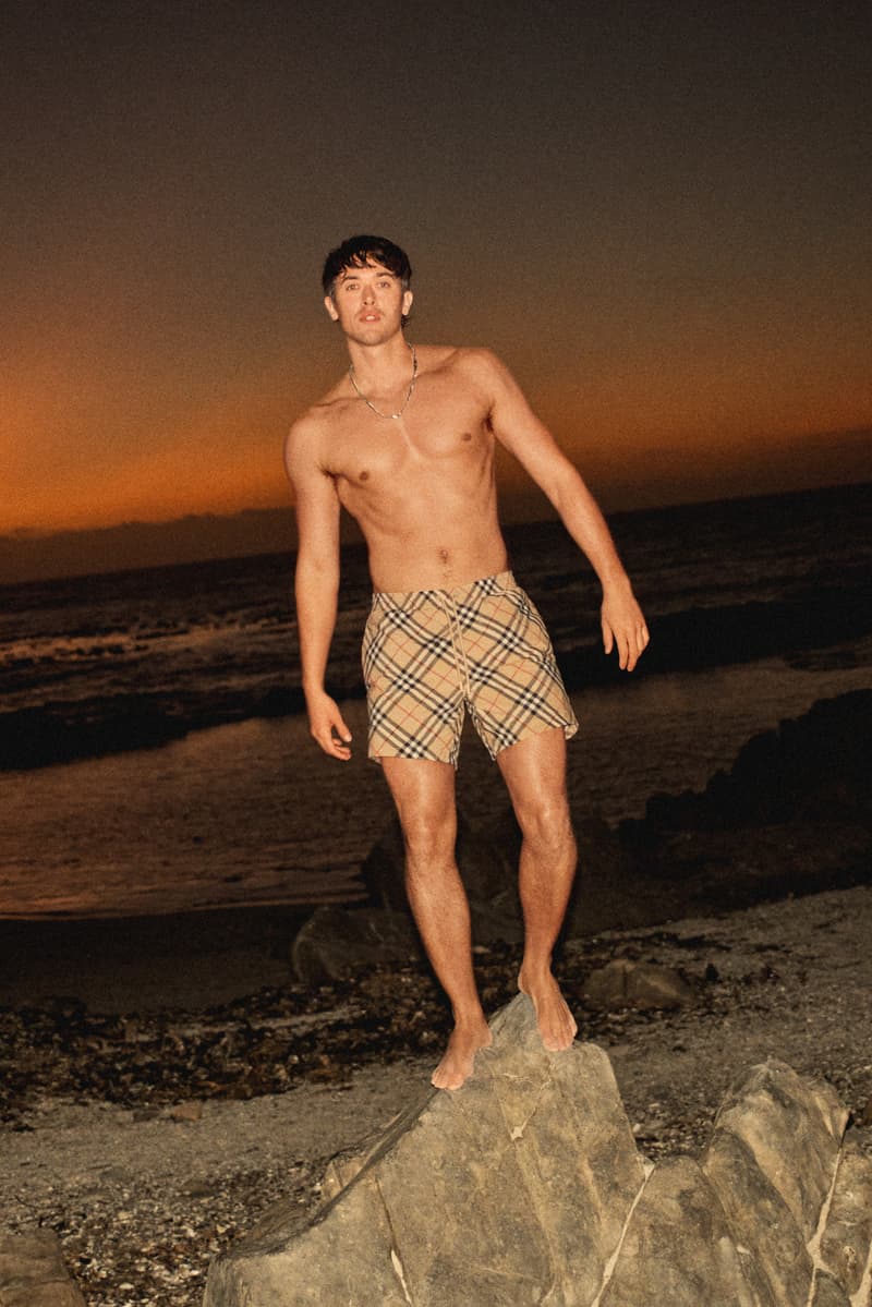 simone ashley, burberry, nova check bikini, tom blythe, alva claire, swimwear, sea, beach