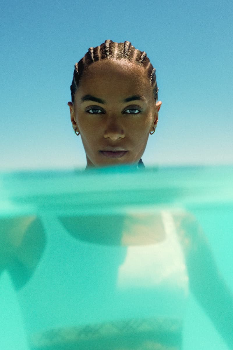 simone ashley, burberry, nova check bikini, tom blythe, alva claire, swimwear, sea, beach