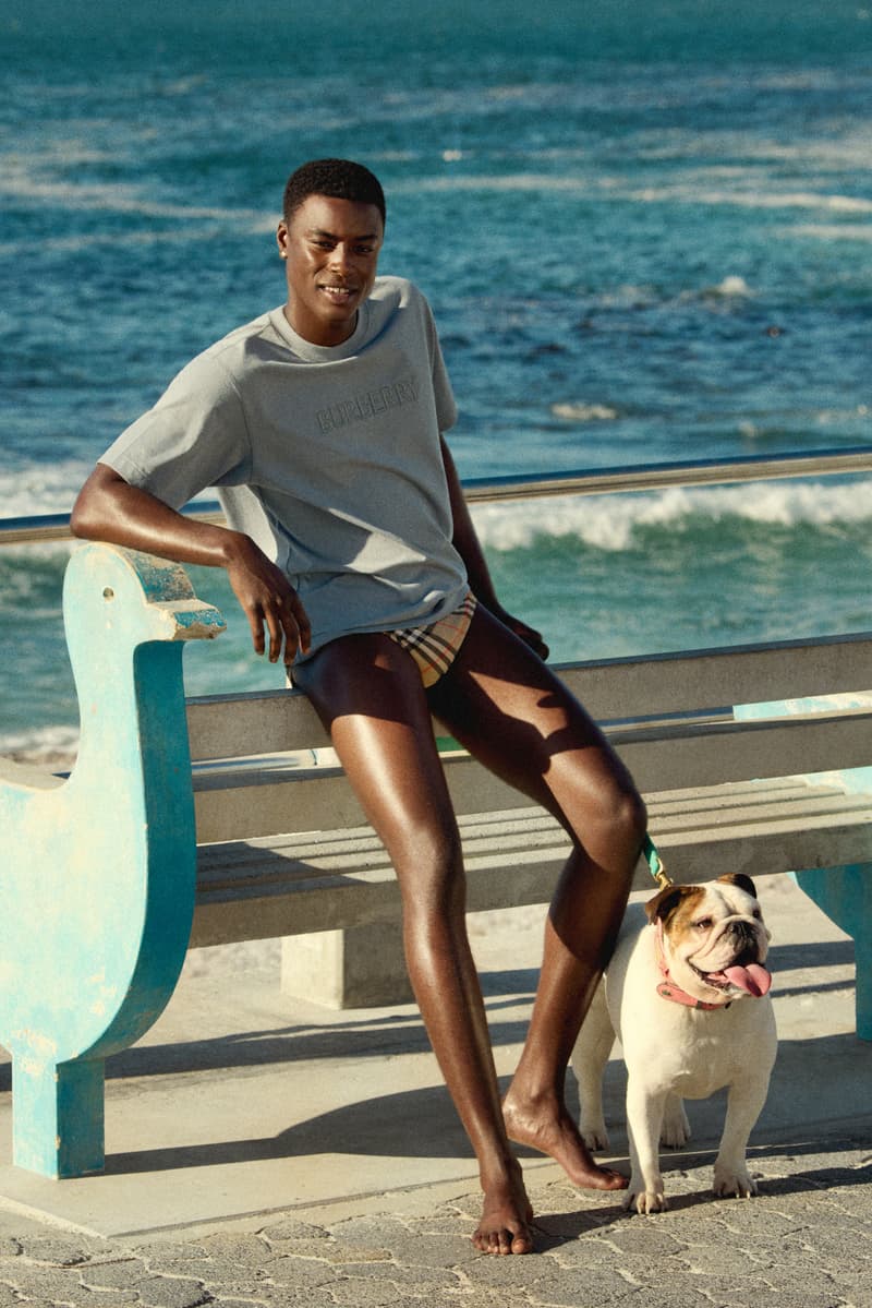 simone ashley, burberry, nova check bikini, tom blythe, alva claire, swimwear, sea, beach