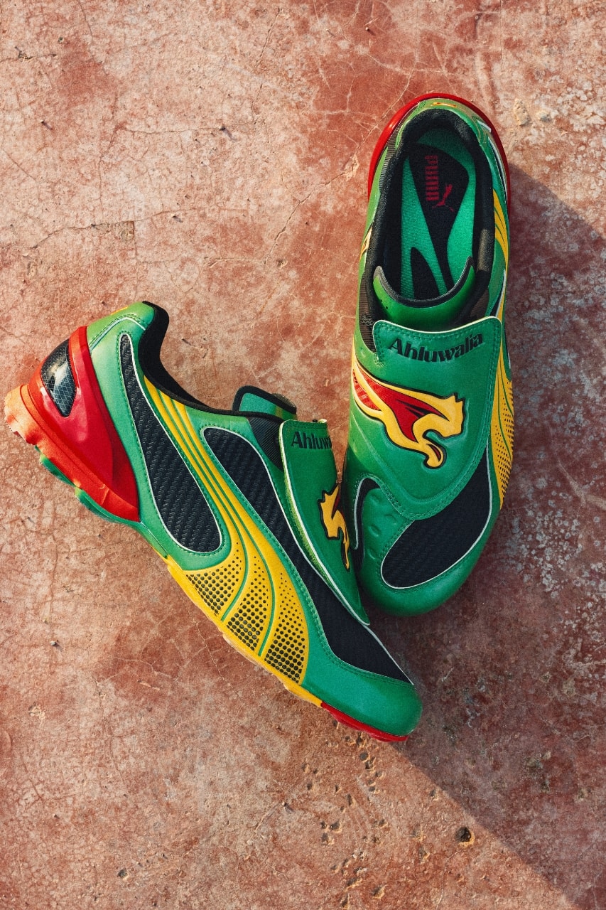 priya ahluwalia, designer. african football, puma football boots, sneakers, bags, mini skirt, 