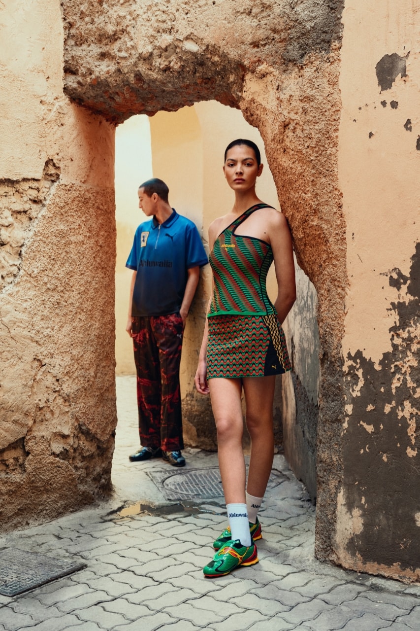 priya ahluwalia, designer. african football, puma football boots, sneakers, bags, mini skirt, 