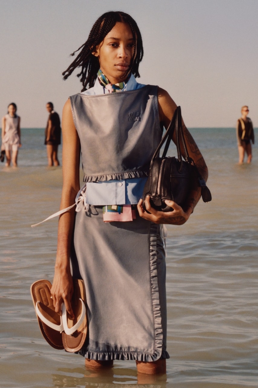 miu miu, campaigns, fashion, models, clothes, beach, summer, dresses, ocean