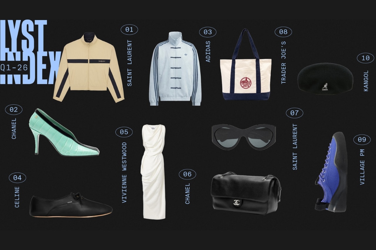 lyst index, fashion, brands, research, saint laurent, chanel, adidas, pumps, clothes, shoes, sneakers, celine, kangol