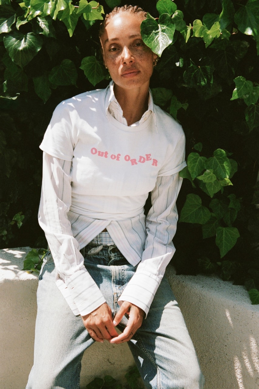Adwoa Aboah, Cou Cou intimates, t-shirt, tee, print, graphic tee, model, mental health awareness, out of order
