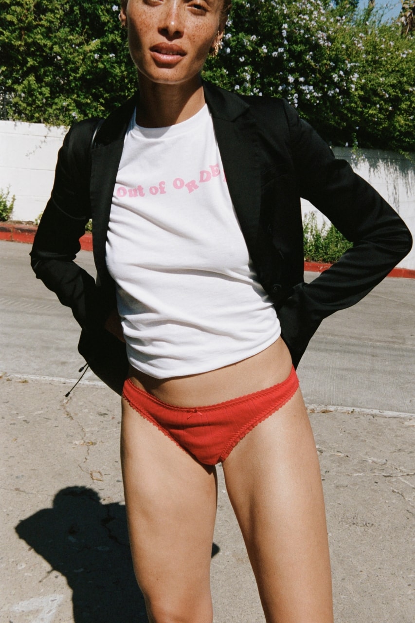 Adwoa Aboah, Cou Cou intimates, t-shirt, tee, print, graphic tee, model, mental health awareness, out of order