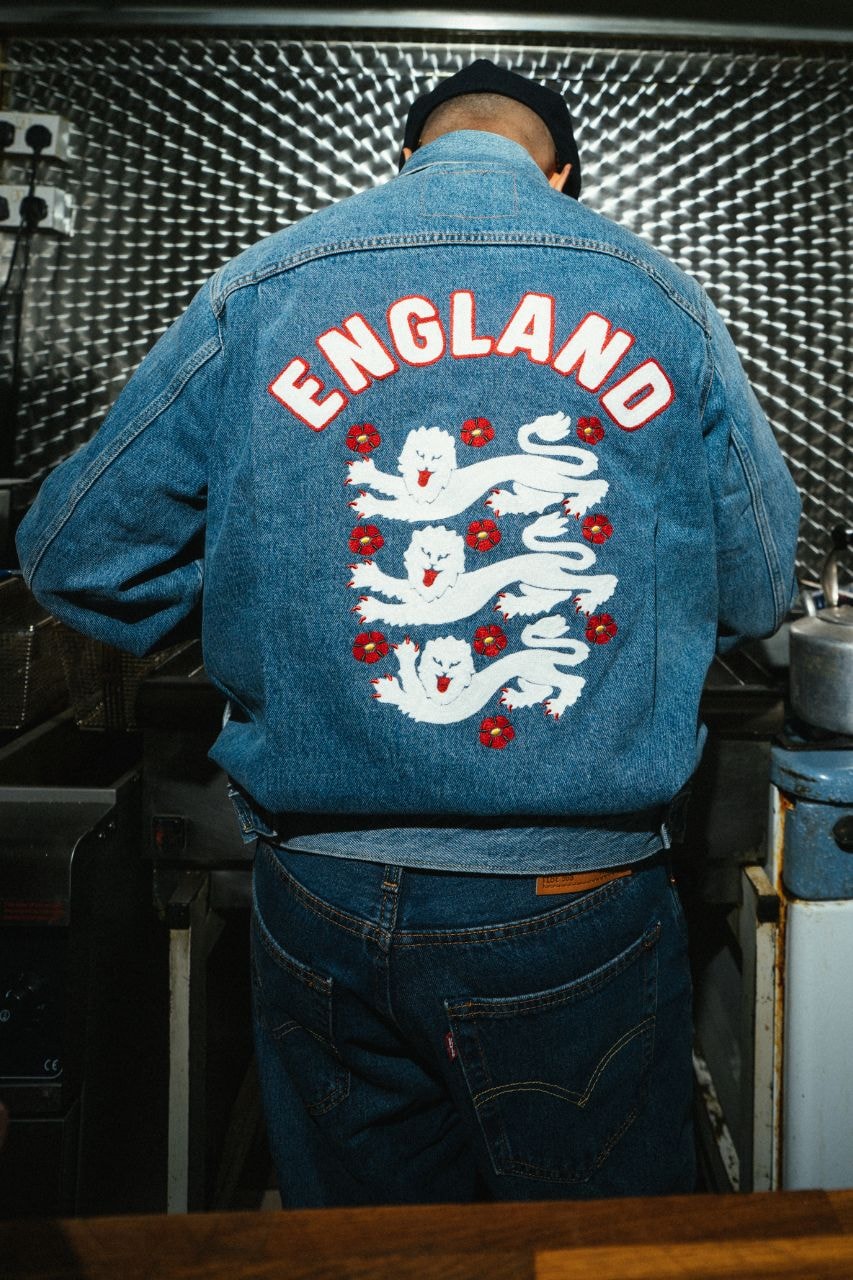 Levi's, England, Three Lions, England Football, Football Association, Collaborations, Denim, World Cup, Soccer, Football, Jackets, Denim Jackets, Jorts, FIFA