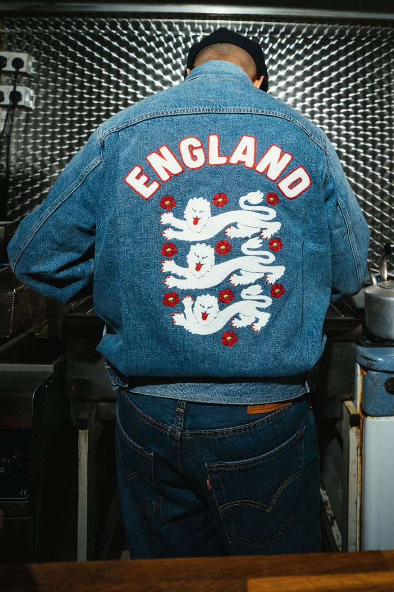 Levi's, England, Three Lions, England Football, Football Association, Collaborations, Denim, World Cup, Soccer, Football, Jackets, Denim Jackets, Jorts, FIFA