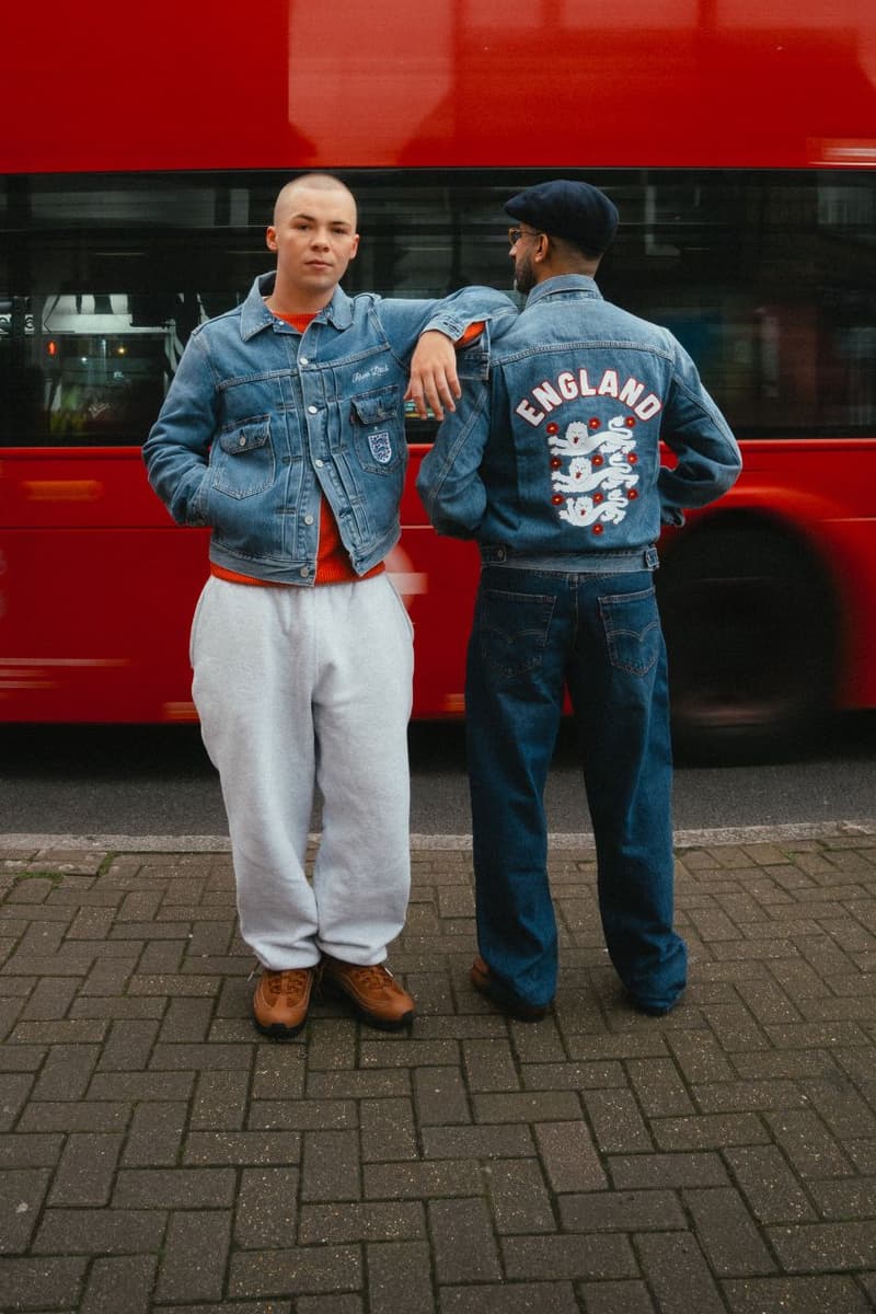 Levi's, England, Three Lions, England Football, Football Association, Collaborations, Denim, World Cup, Soccer, Football, Jackets, Denim Jackets, Jorts, FIFA