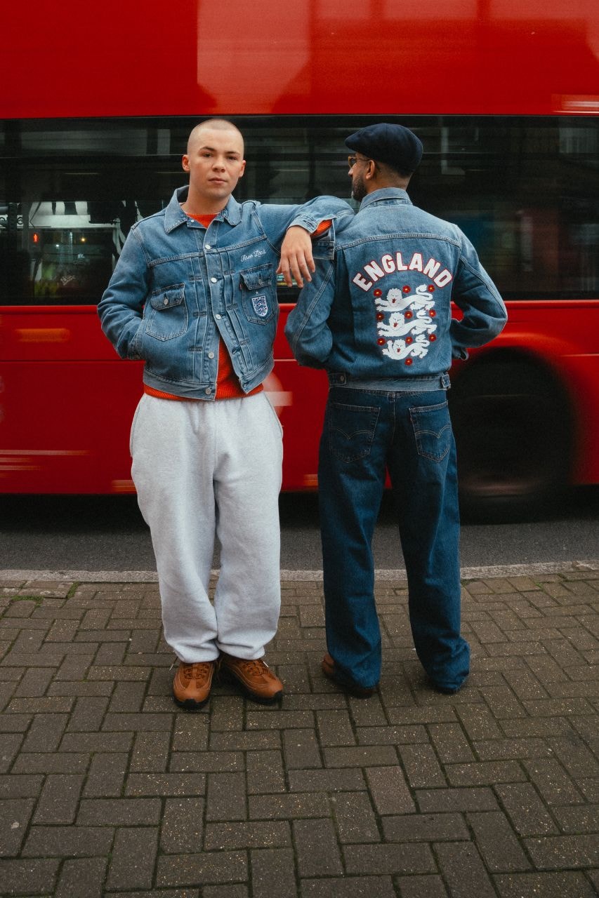 Levi's, England, Three Lions, England Football, Football Association, Collaborations, Denim, World Cup, Soccer, Football, Jackets, Denim Jackets, Jorts, FIFA