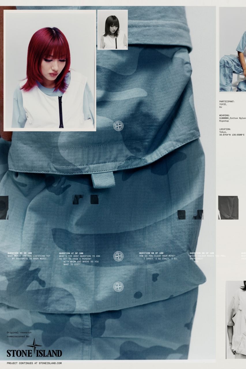 Stone Island, Yuvie, Japan, DJs, Female DJs, Emerging Artists, Music, Fashion, Campaigns, Spring/Summer 2026, Utilitarian Fashion, Gorpcore, technical Fashion, Italy, Italian Brands