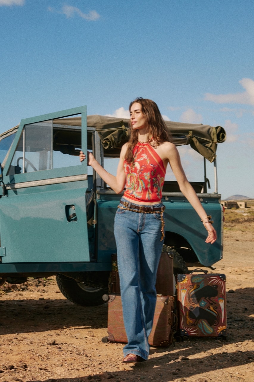 etro, summer, collections, fahsion, clothes, luggage, volcano, campaign, denim
