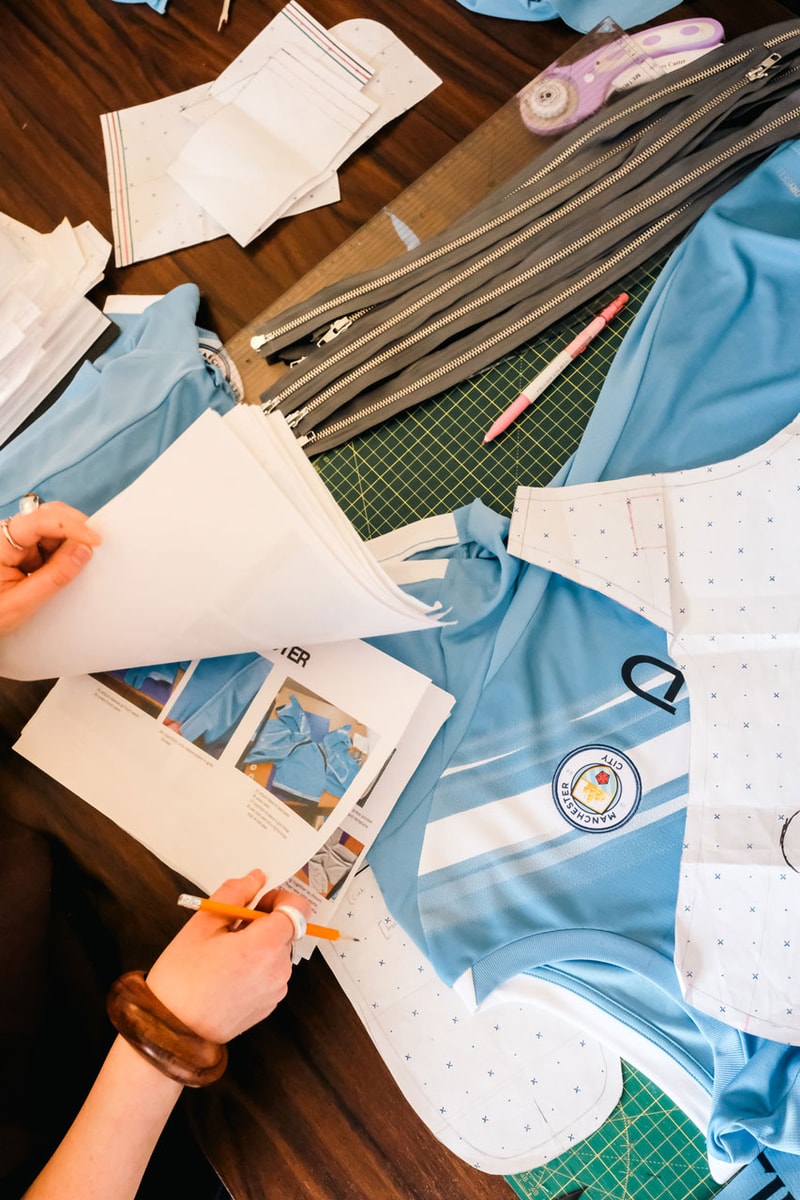 vintage threads manchester city women football upcycling puma jackets bomber shirt kit rework womens super league title gift celebration