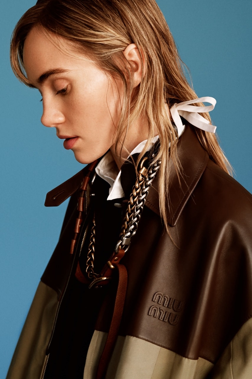 suki waterhouse, miu miu, campaigns, vintage clothing, upcycled, fashion, collections