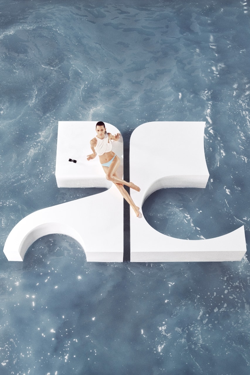 Courrèges, sam rock, beachwear, swimwear, bikinis, fashion, campaigns, models, summer