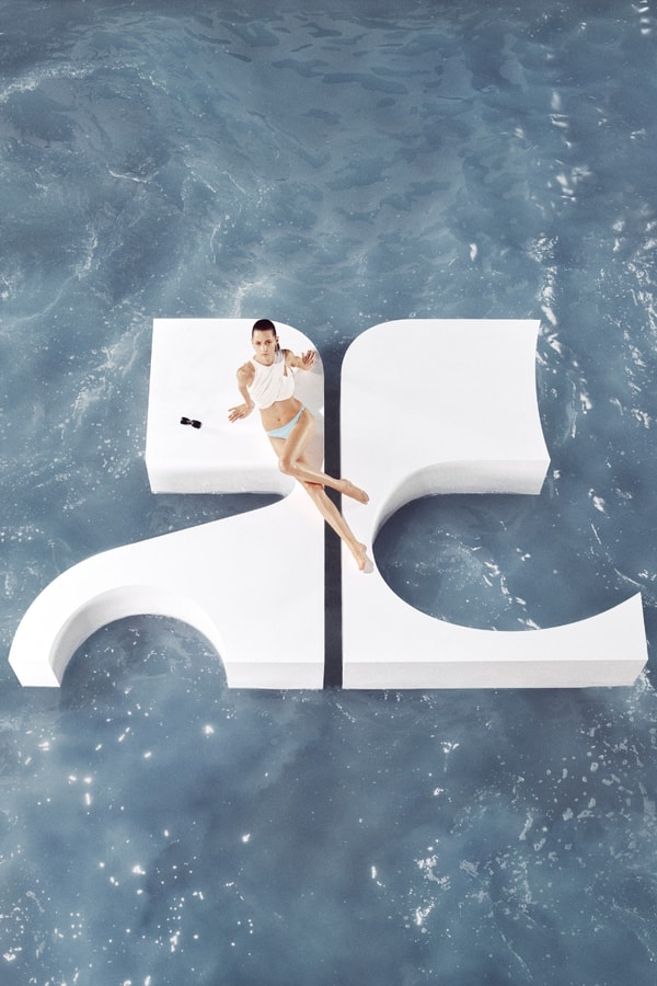 Courrèges, sam rock, beachwear, swimwear, bikinis, fashion, campaigns, models, summer