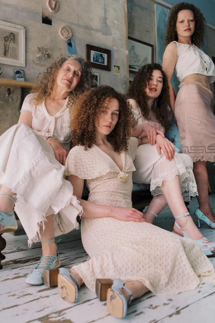 Lili Curia, footwear, shoes, heels, ballet flats, sneakers, campaigns, fashion, floral, jacquard print