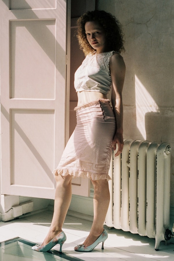 Lili Curia, footwear, shoes, heels, ballet flats, sneakers, campaigns, fashion, floral, jacquard print